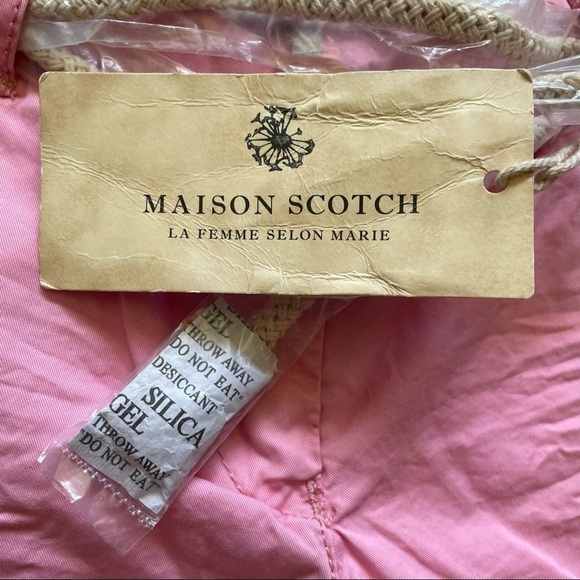 Madison Scotch of Scotch & Soda Pink Low Rise Mini Shorts w/Rope Belt NWT Sz.27 - Picture 7 of 10